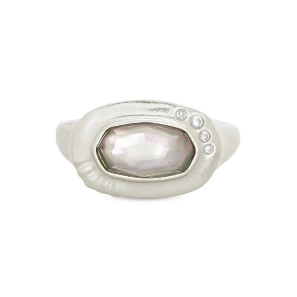 Kendra Scott Gray Illusion Ring 8 - Picture 3 of 10